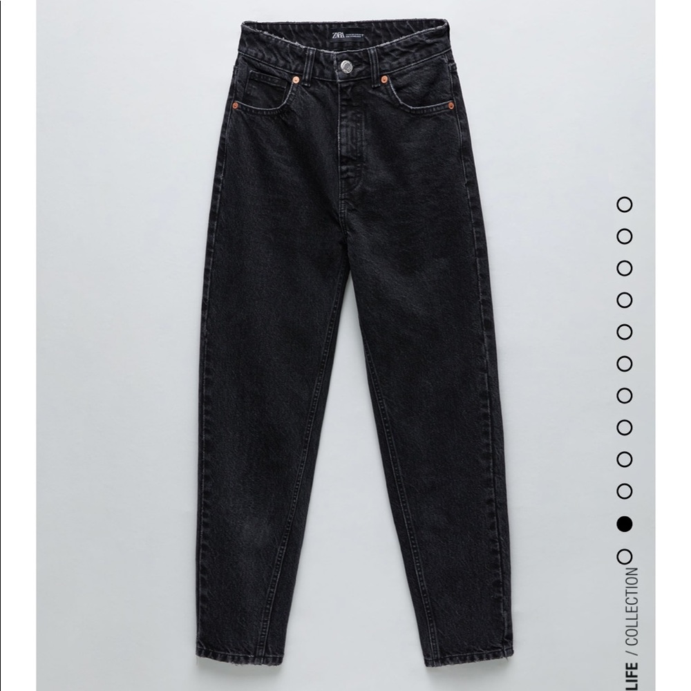 Zara mom jeans in black!